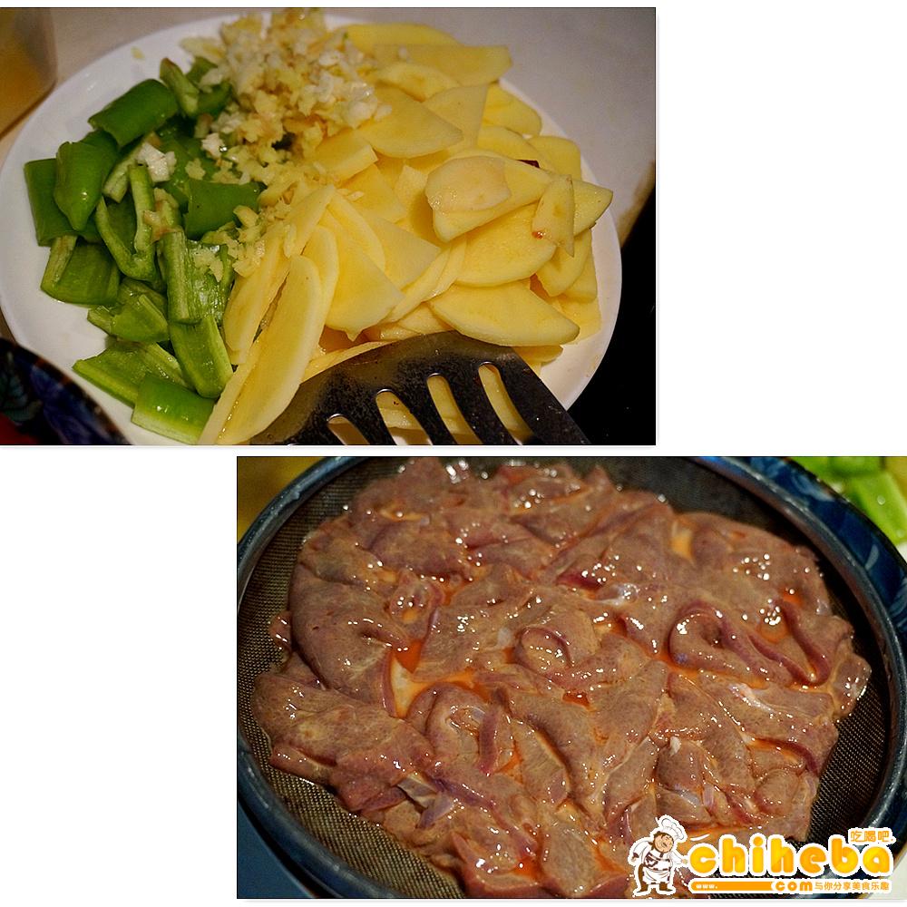 猪肝土豆片-超级的下饭菜的做法 步骤1